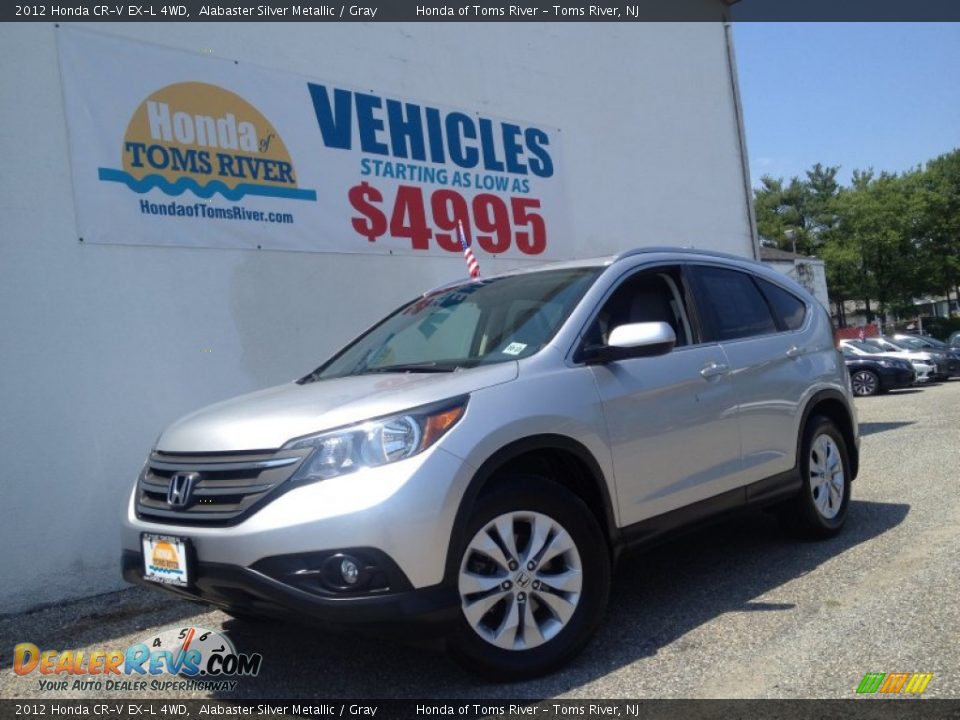 2012 Honda CR-V EX-L 4WD Alabaster Silver Metallic / Gray Photo #1