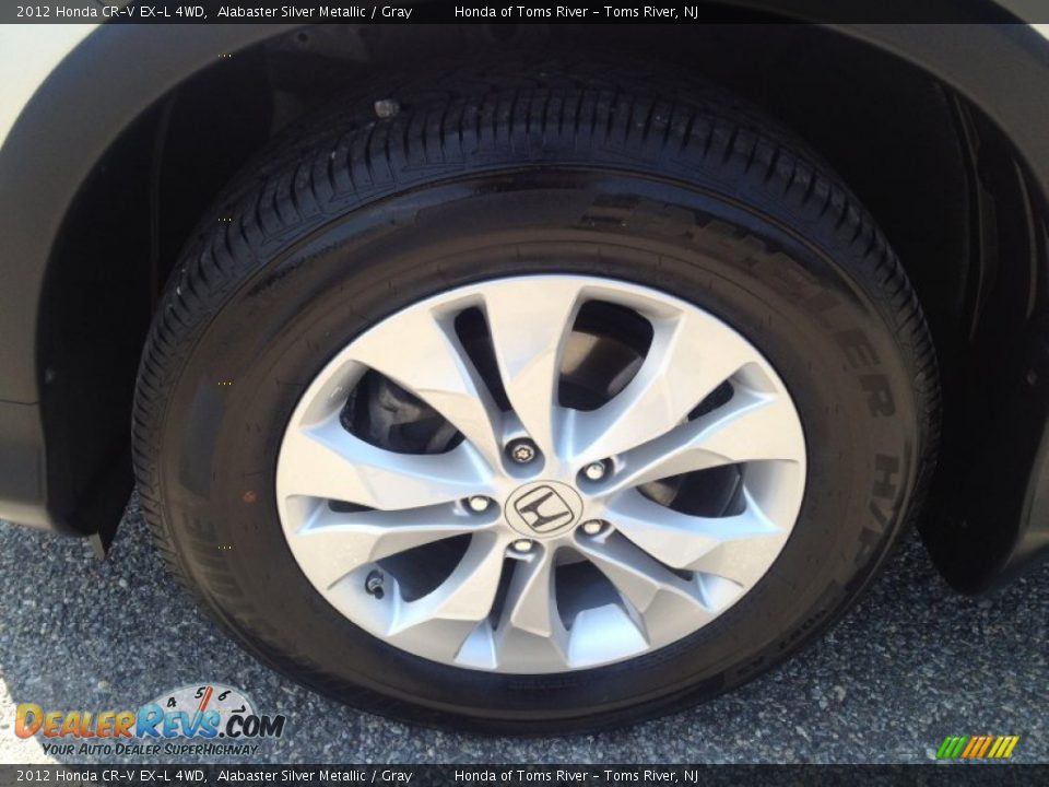 2012 Honda CR-V EX-L 4WD Alabaster Silver Metallic / Gray Photo #3