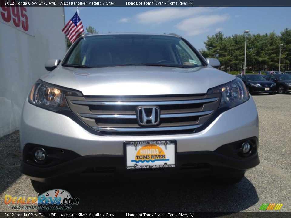 2012 Honda CR-V EX-L 4WD Alabaster Silver Metallic / Gray Photo #4