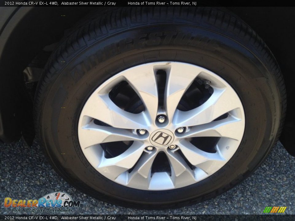 2012 Honda CR-V EX-L 4WD Alabaster Silver Metallic / Gray Photo #6