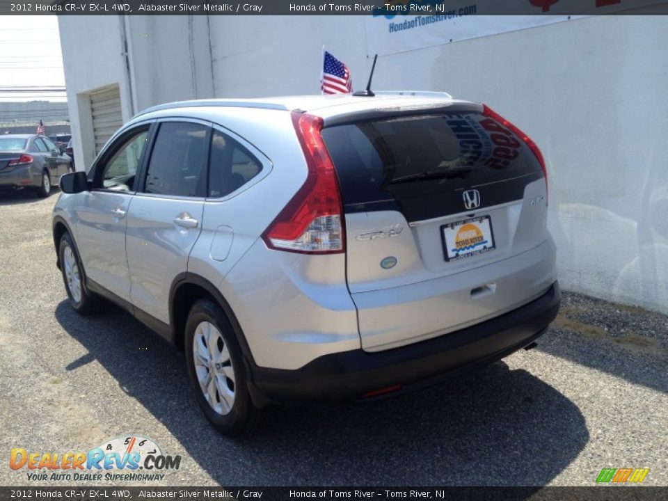 2012 Honda CR-V EX-L 4WD Alabaster Silver Metallic / Gray Photo #7