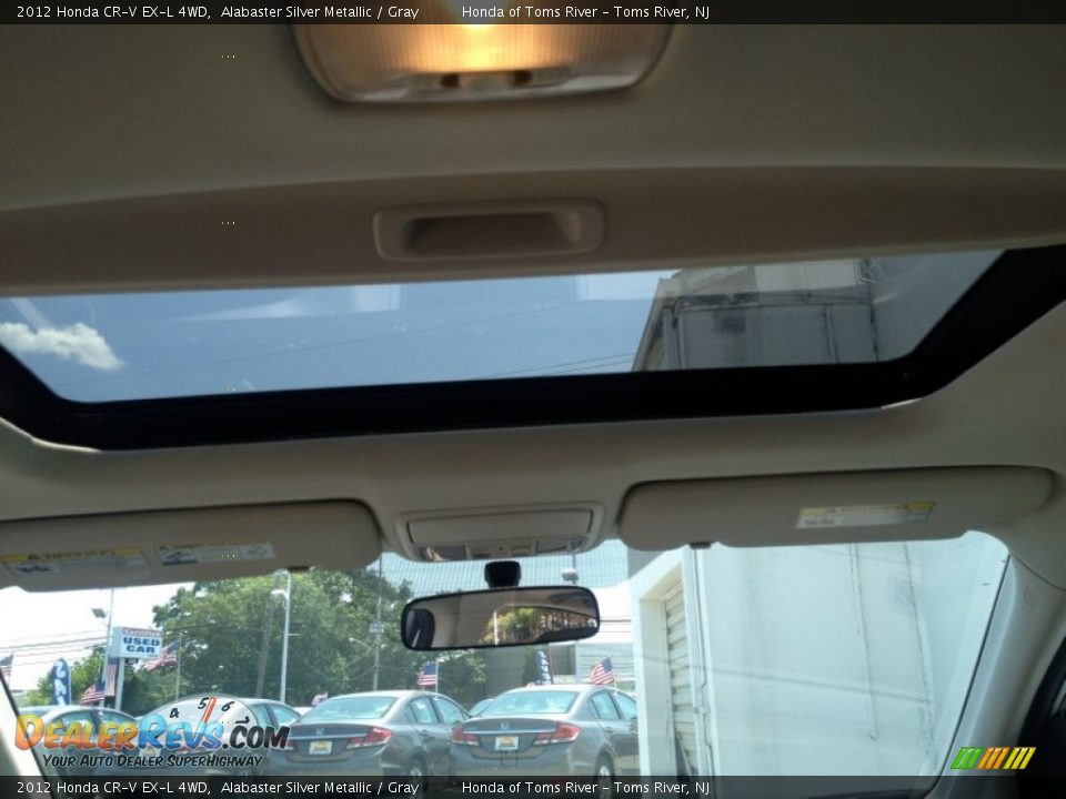 2012 Honda CR-V EX-L 4WD Alabaster Silver Metallic / Gray Photo #12