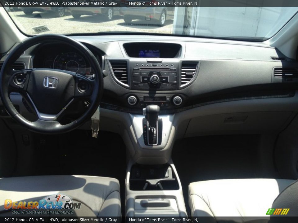 2012 Honda CR-V EX-L 4WD Alabaster Silver Metallic / Gray Photo #13
