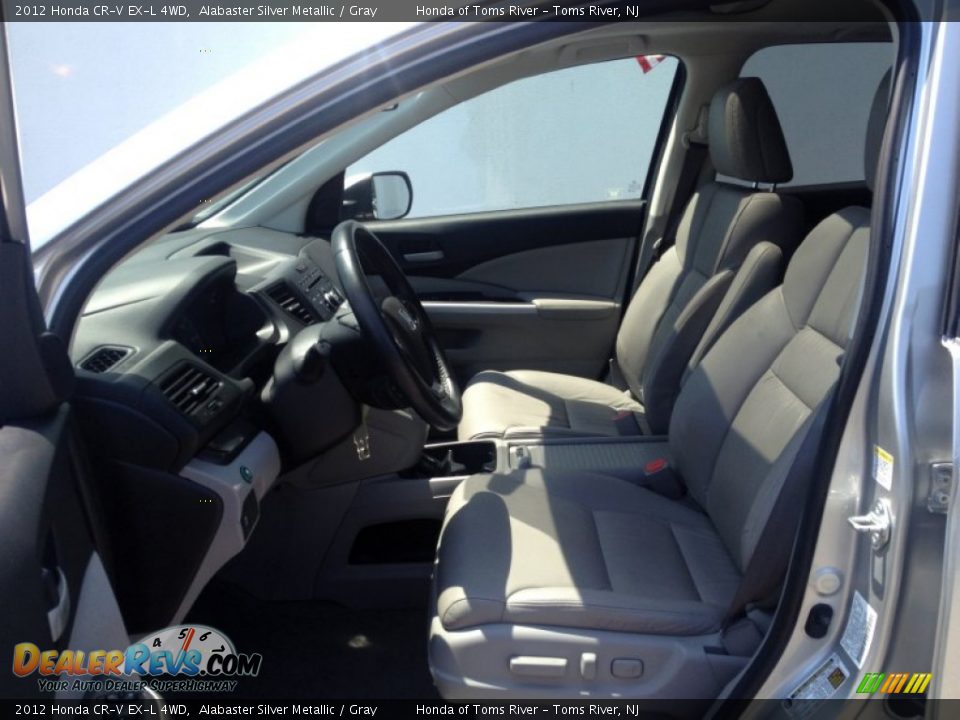 2012 Honda CR-V EX-L 4WD Alabaster Silver Metallic / Gray Photo #16