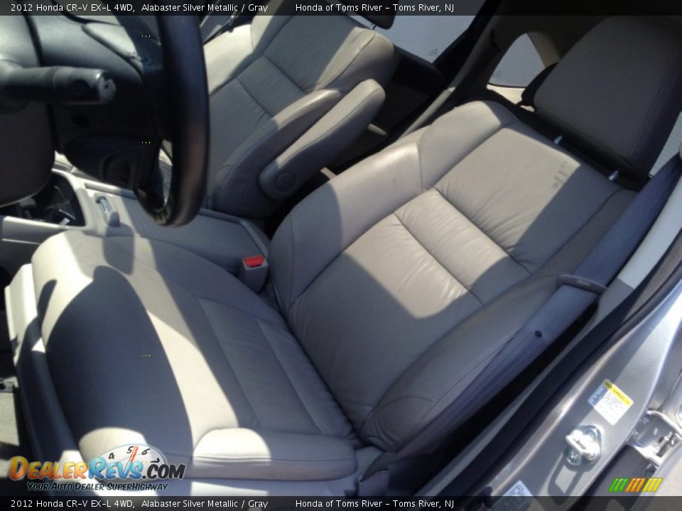 2012 Honda CR-V EX-L 4WD Alabaster Silver Metallic / Gray Photo #17