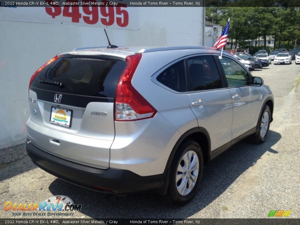 2012 Honda CR-V EX-L 4WD Alabaster Silver Metallic / Gray Photo #23
