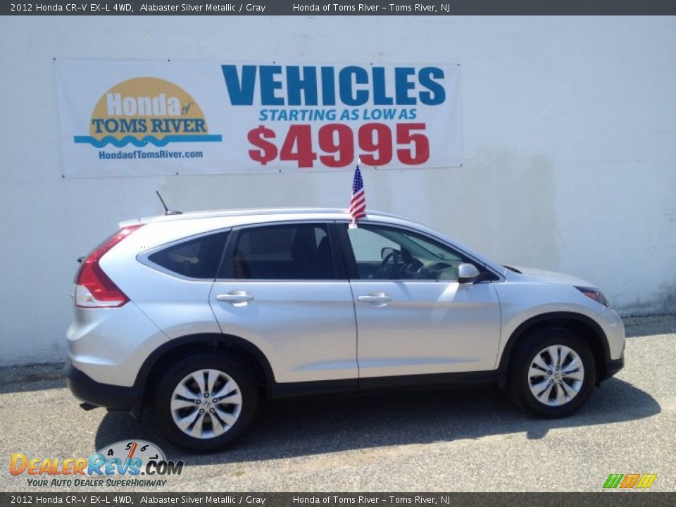 2012 Honda CR-V EX-L 4WD Alabaster Silver Metallic / Gray Photo #25