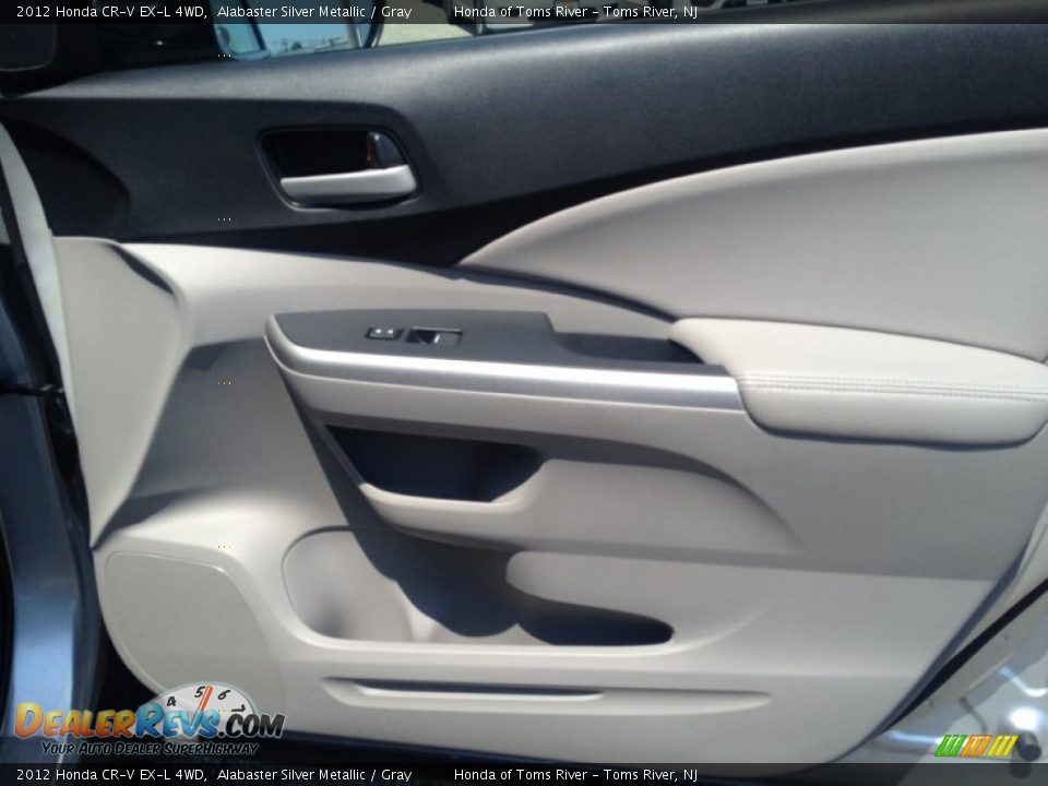 2012 Honda CR-V EX-L 4WD Alabaster Silver Metallic / Gray Photo #28