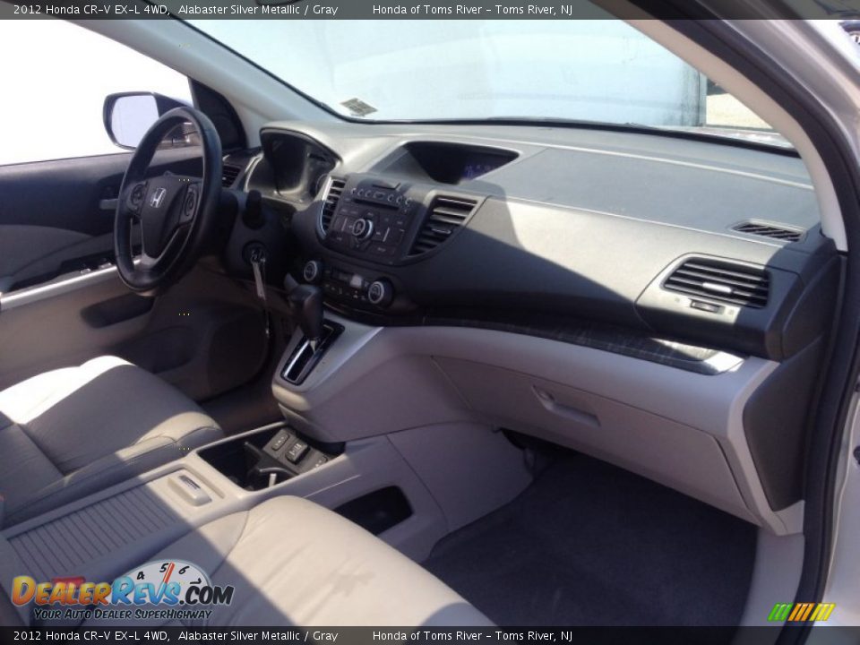 2012 Honda CR-V EX-L 4WD Alabaster Silver Metallic / Gray Photo #29