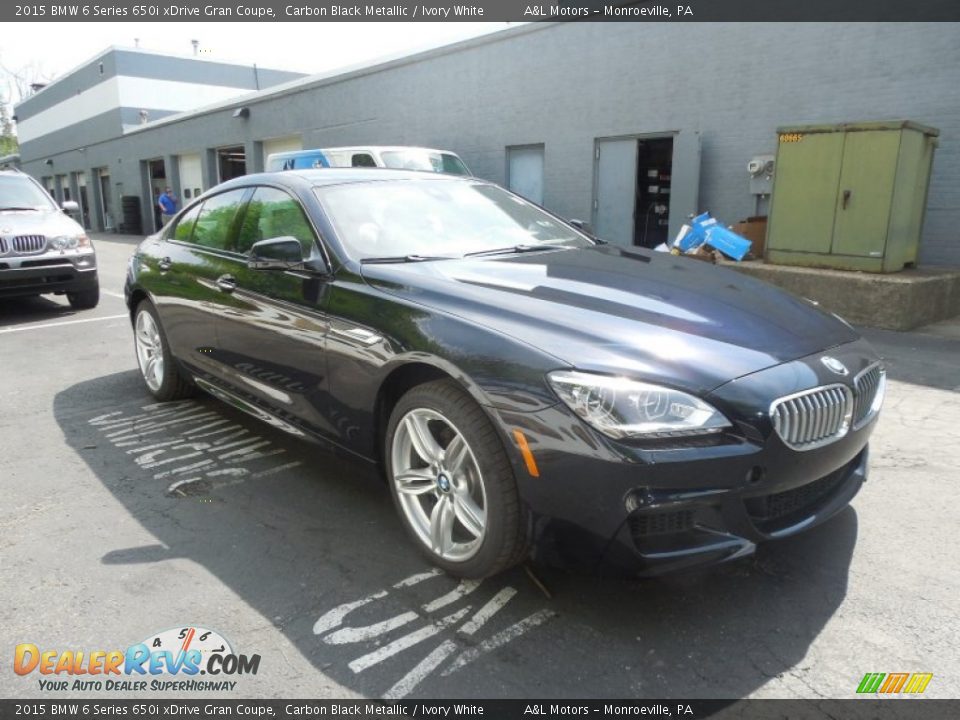 2015 BMW 6 Series 650i xDrive Gran Coupe Carbon Black Metallic / Ivory White Photo #7