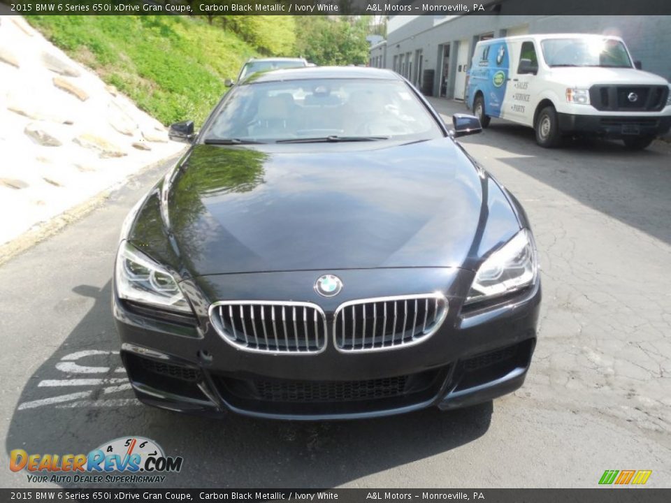 2015 BMW 6 Series 650i xDrive Gran Coupe Carbon Black Metallic / Ivory White Photo #8