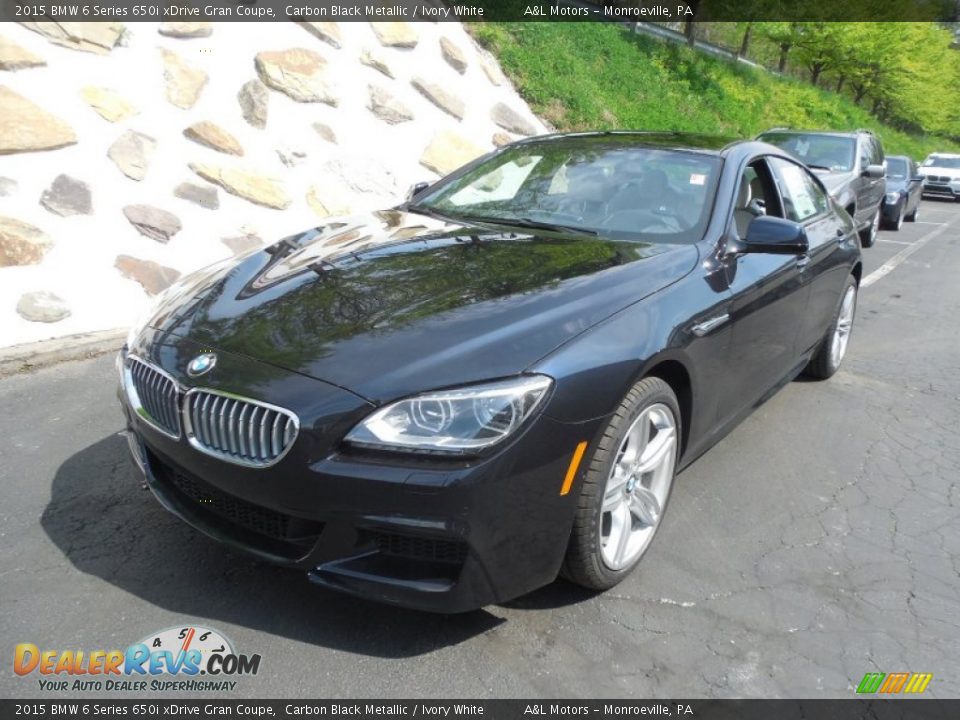 2015 BMW 6 Series 650i xDrive Gran Coupe Carbon Black Metallic / Ivory White Photo #9