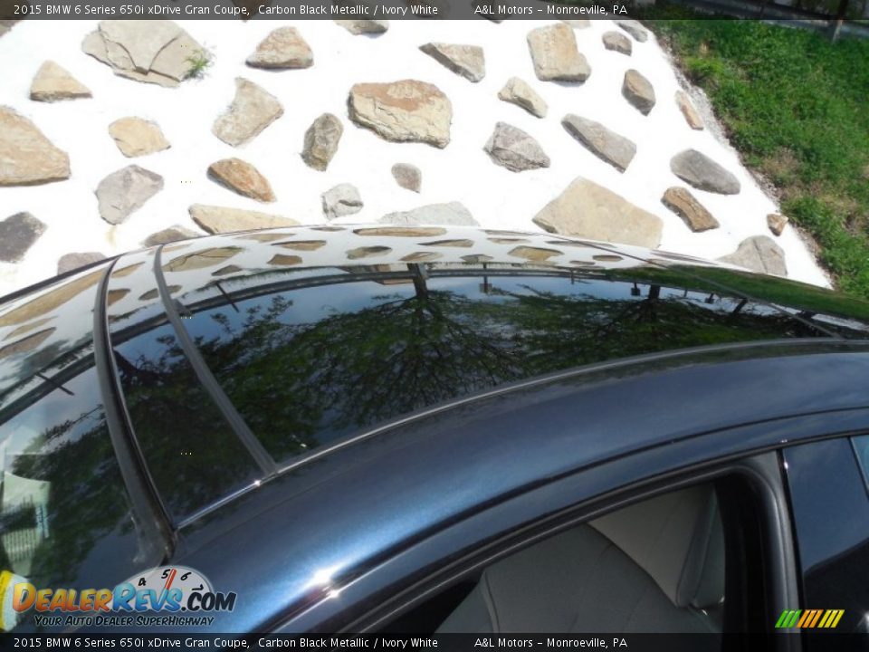 2015 BMW 6 Series 650i xDrive Gran Coupe Carbon Black Metallic / Ivory White Photo #11