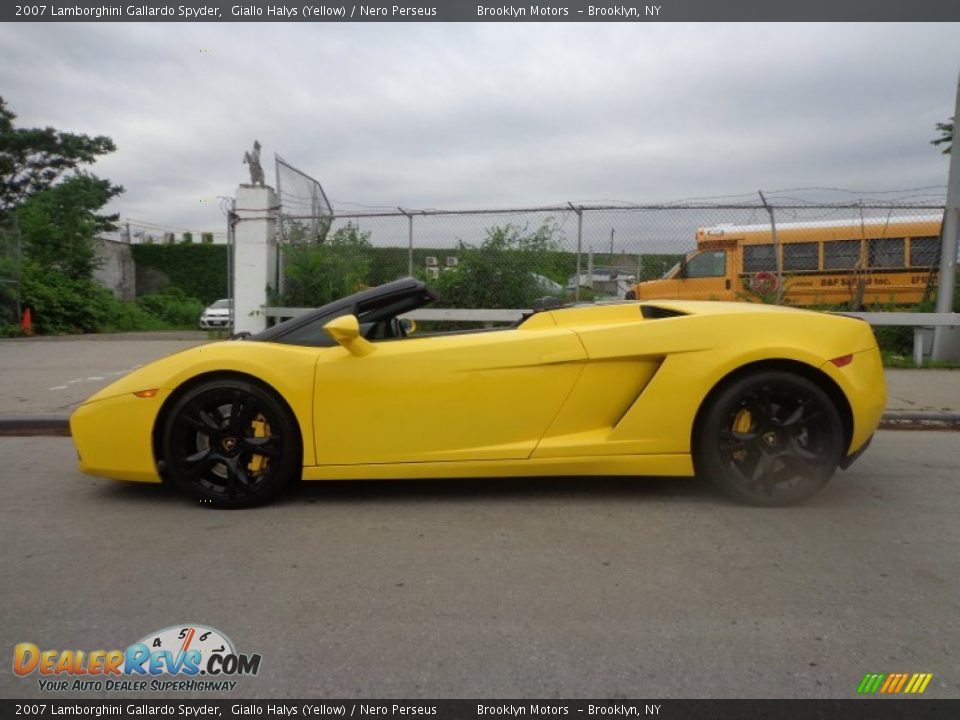 2007 Lamborghini Gallardo Spyder Giallo Halys (Yellow) / Nero Perseus Photo #5