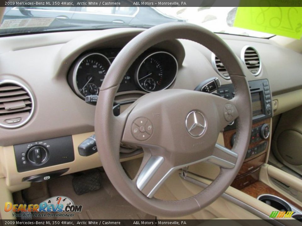 2009 Mercedes-Benz ML 350 4Matic Arctic White / Cashmere Photo #14