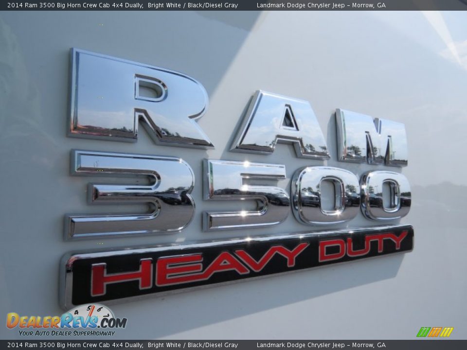2014 Ram 3500 Big Horn Crew Cab 4x4 Dually Bright White / Black/Diesel Gray Photo #5