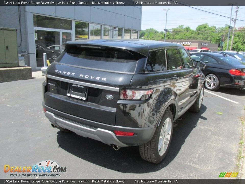 2014 Land Rover Range Rover Evoque Pure Plus Santorini Black Metallic / Ebony Photo #6