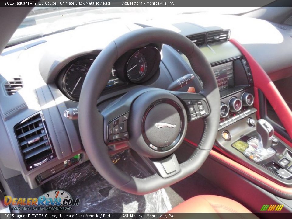 2015 Jaguar F-TYPE S Coupe Steering Wheel Photo #14