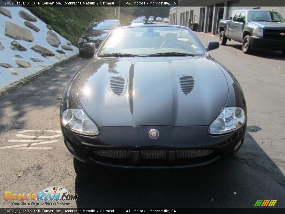 2002 Jaguar XK XKR Convertible Anthracite Metallic / Oatmeal Photo #9