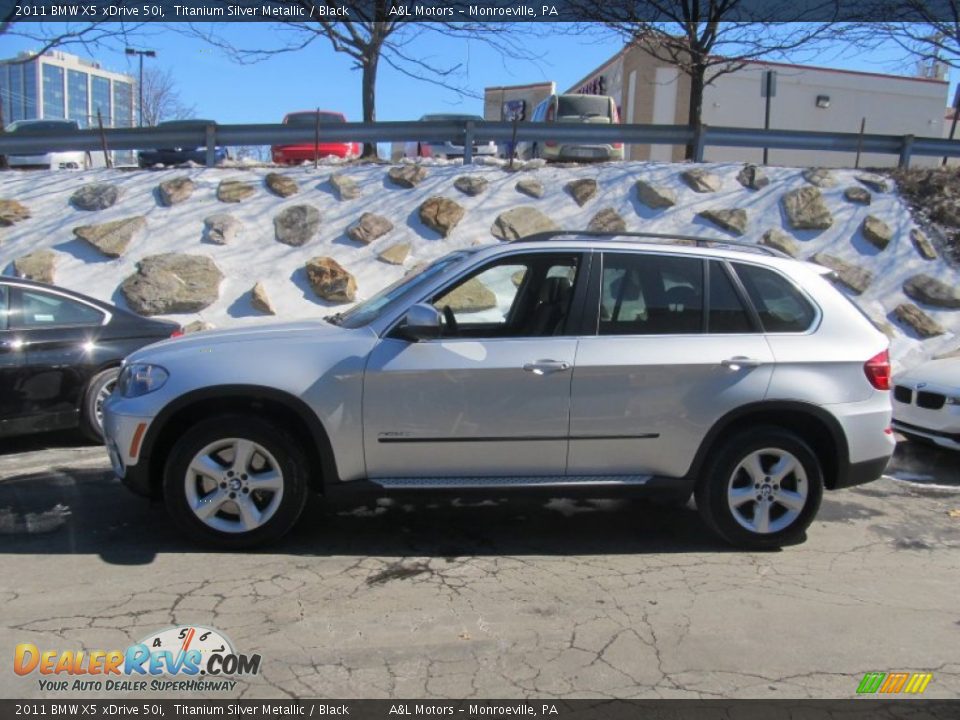 2011 BMW X5 xDrive 50i Titanium Silver Metallic / Black Photo #2