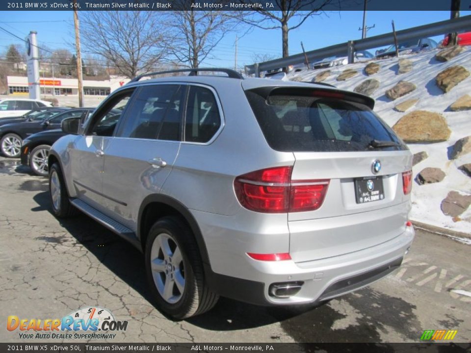 2011 BMW X5 xDrive 50i Titanium Silver Metallic / Black Photo #4