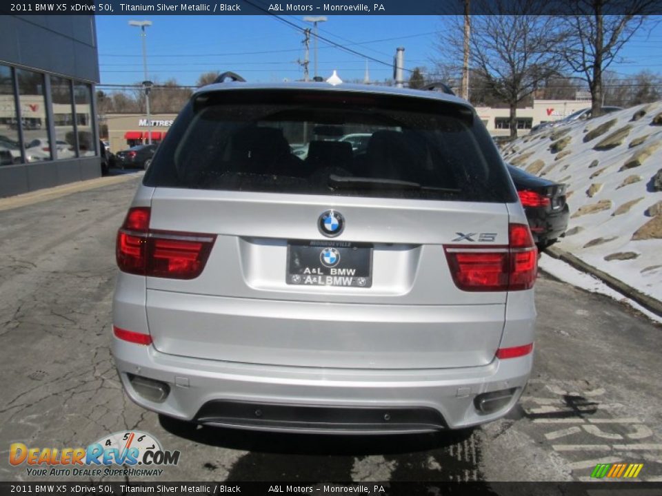 2011 BMW X5 xDrive 50i Titanium Silver Metallic / Black Photo #5
