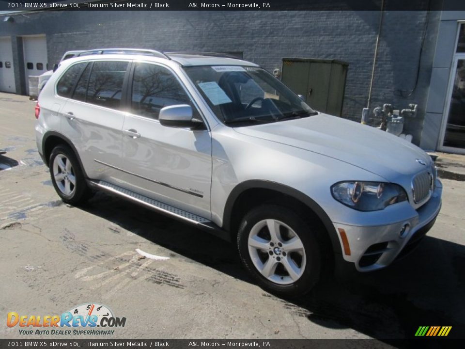 2011 BMW X5 xDrive 50i Titanium Silver Metallic / Black Photo #7