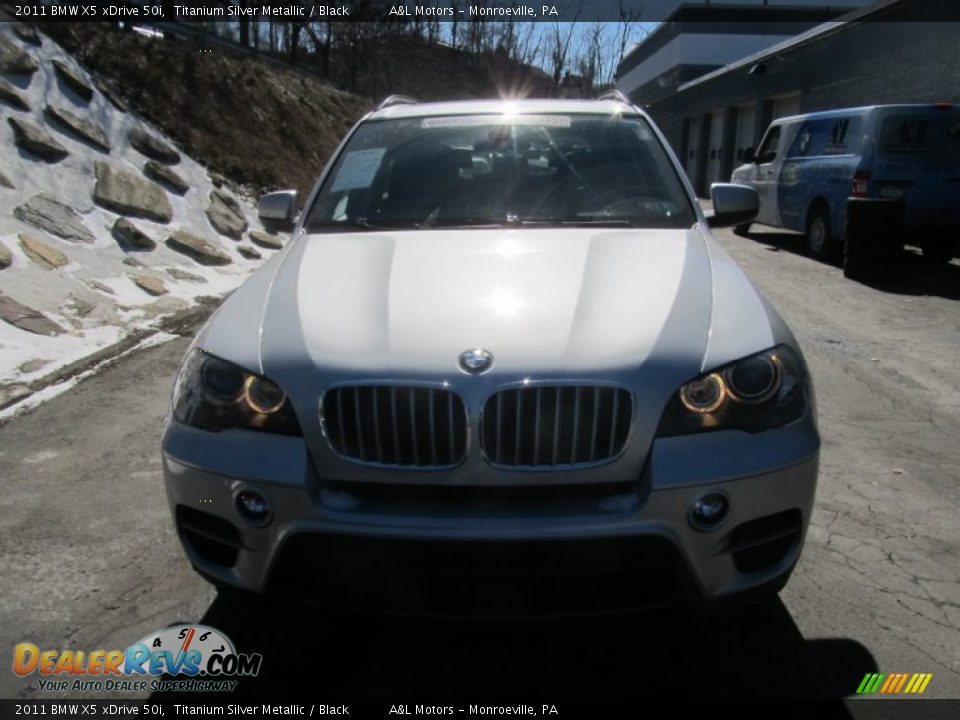2011 BMW X5 xDrive 50i Titanium Silver Metallic / Black Photo #8