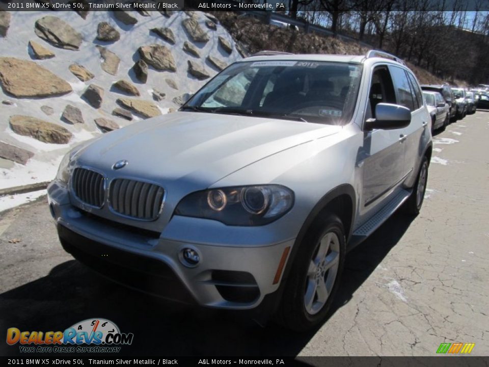2011 BMW X5 xDrive 50i Titanium Silver Metallic / Black Photo #9