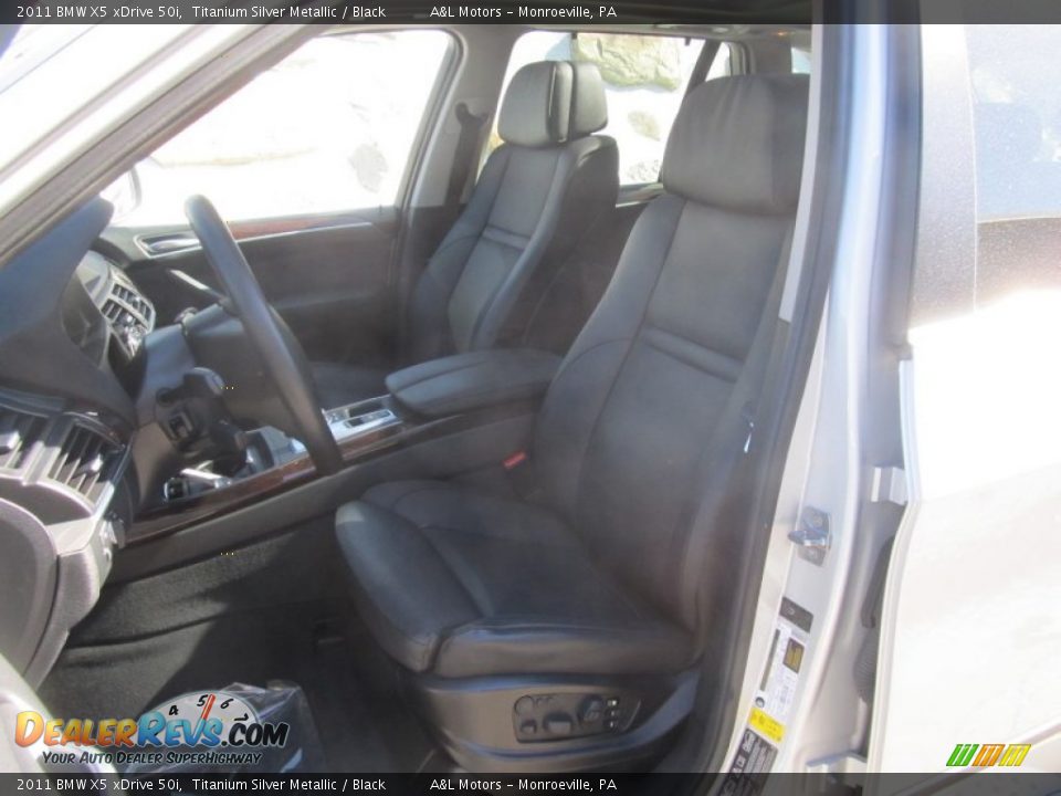 2011 BMW X5 xDrive 50i Titanium Silver Metallic / Black Photo #13