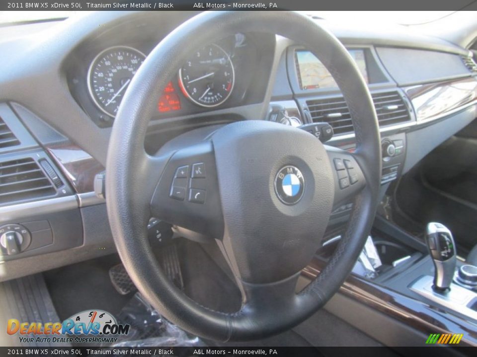 2011 BMW X5 xDrive 50i Titanium Silver Metallic / Black Photo #15