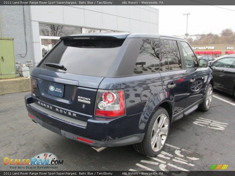 2011 Land Rover Range Rover Sport Supercharged Baltic Blue / Tan/Ebony Photo #5