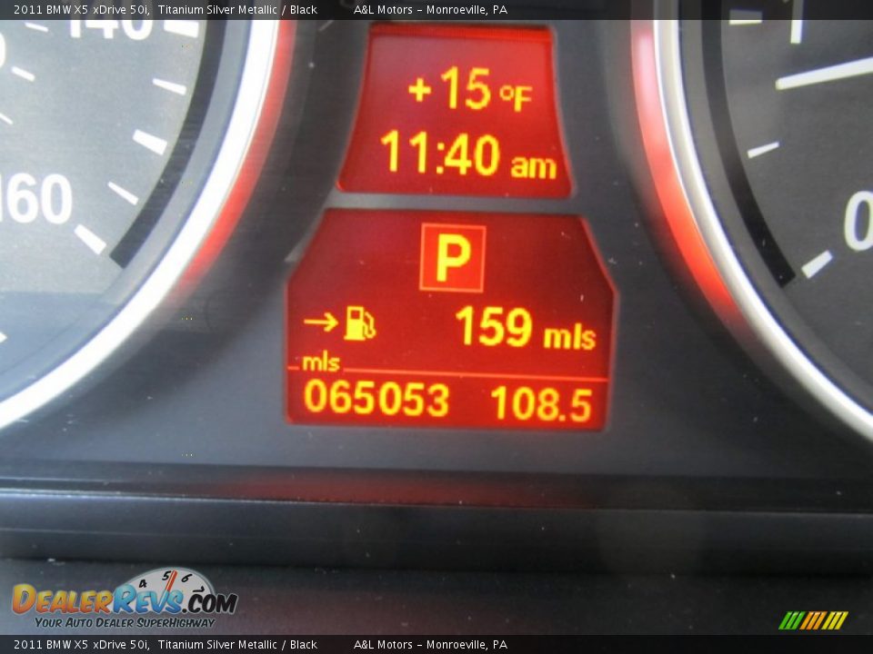 2011 BMW X5 xDrive 50i Titanium Silver Metallic / Black Photo #20