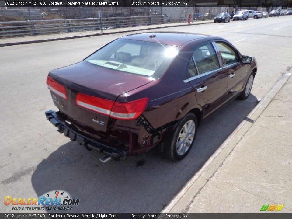 2012 Lincoln MKZ FWD Bordeaux Reserve Metallic / Light Camel Photo #4