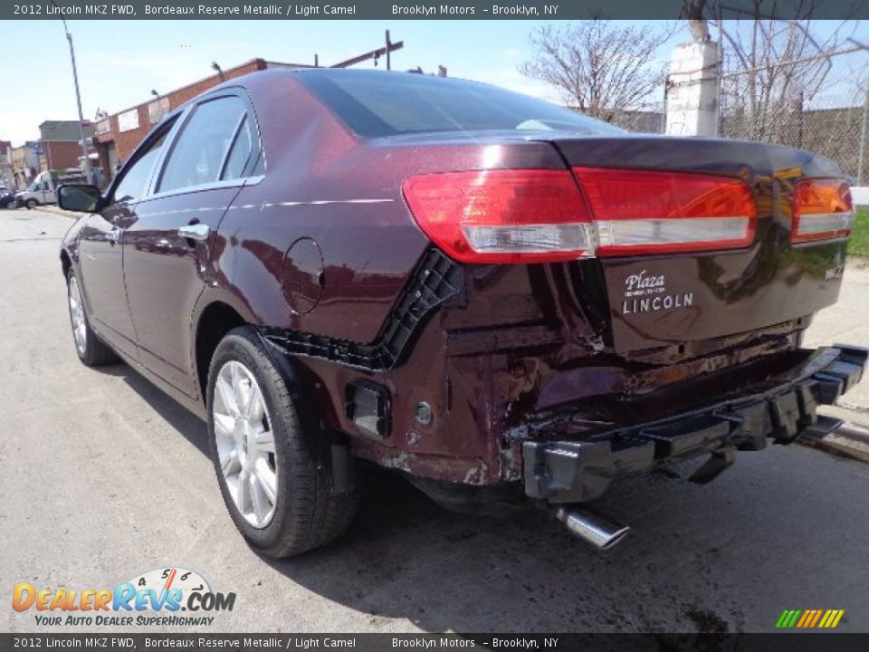 2012 Lincoln MKZ FWD Bordeaux Reserve Metallic / Light Camel Photo #7