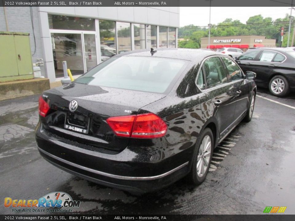 2012 Volkswagen Passat 2.5L SEL Black / Titan Black Photo #6