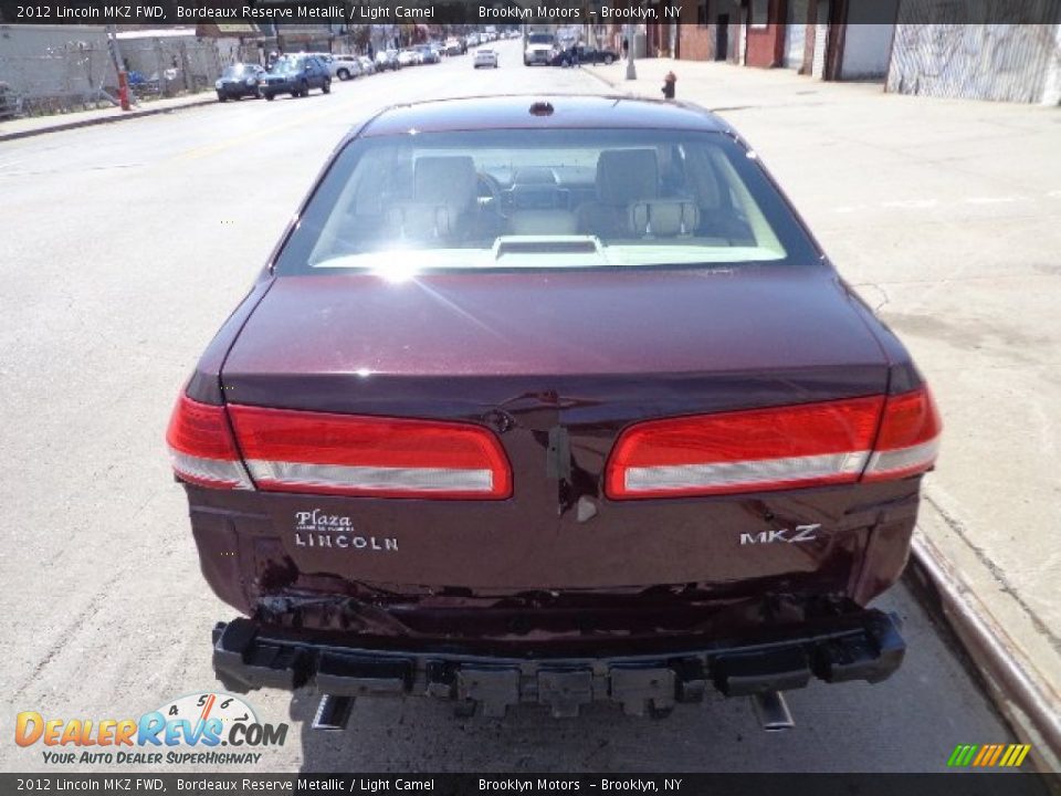 2012 Lincoln MKZ FWD Bordeaux Reserve Metallic / Light Camel Photo #22