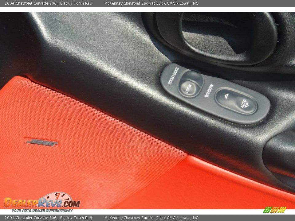 2004 Chevrolet Corvette Z06 Black / Torch Red Photo #21