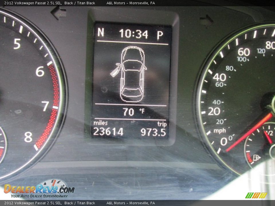 2012 Volkswagen Passat 2.5L SEL Black / Titan Black Photo #20