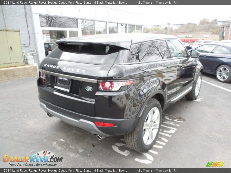 2014 Land Rover Range Rover Evoque Coupe Pure Plus Santorini Black Metallic / Ebony Photo #6