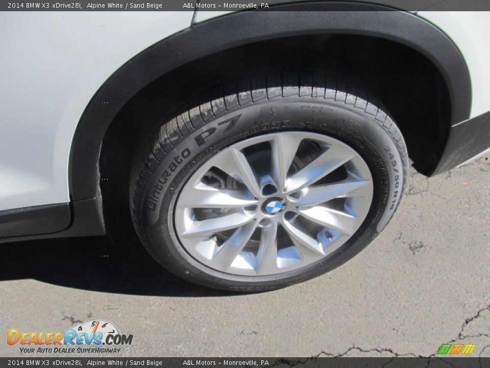 2014 BMW X3 xDrive28i Alpine White / Sand Beige Photo #3