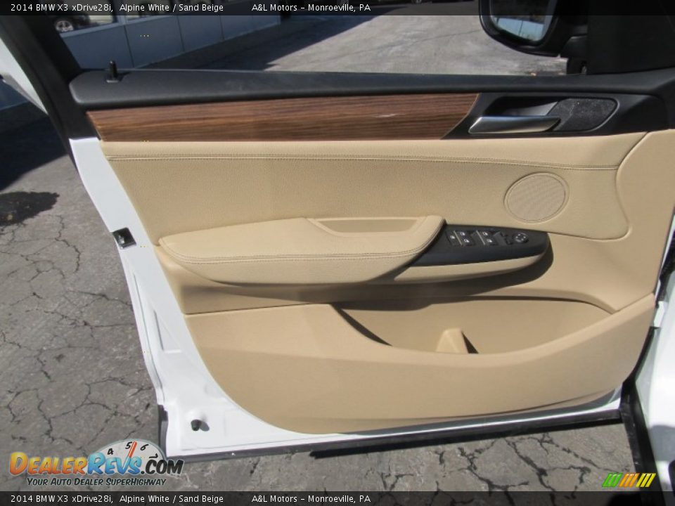 2014 BMW X3 xDrive28i Alpine White / Sand Beige Photo #10
