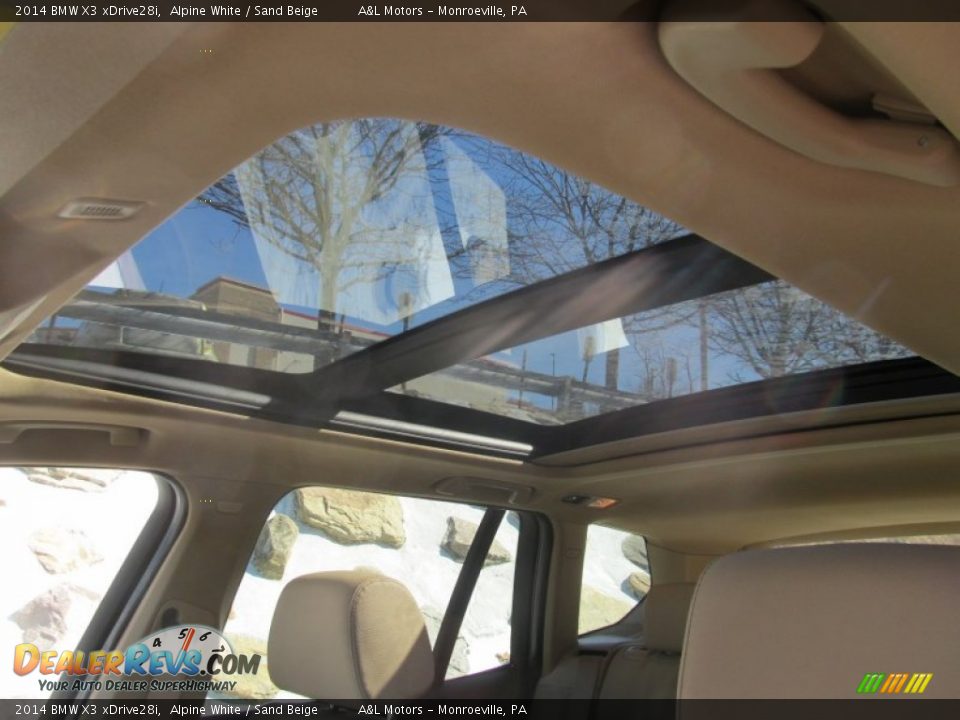 2014 BMW X3 xDrive28i Alpine White / Sand Beige Photo #11