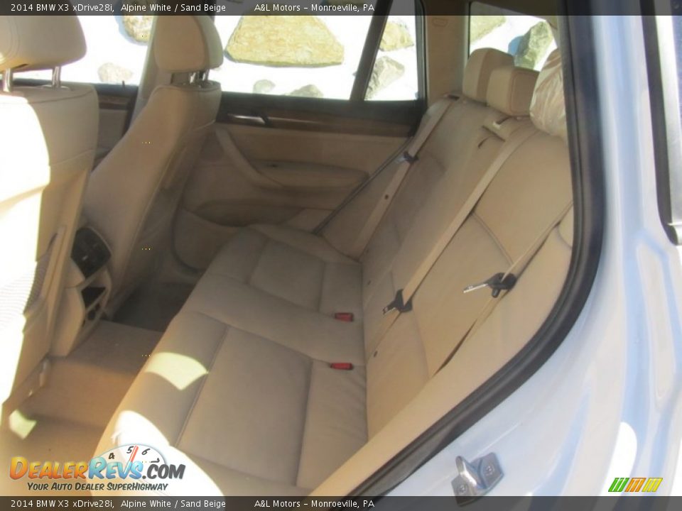 2014 BMW X3 xDrive28i Alpine White / Sand Beige Photo #13