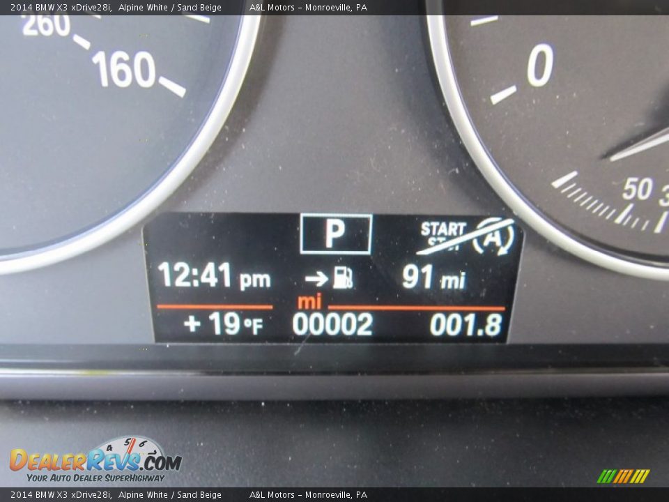 2014 BMW X3 xDrive28i Alpine White / Sand Beige Photo #20