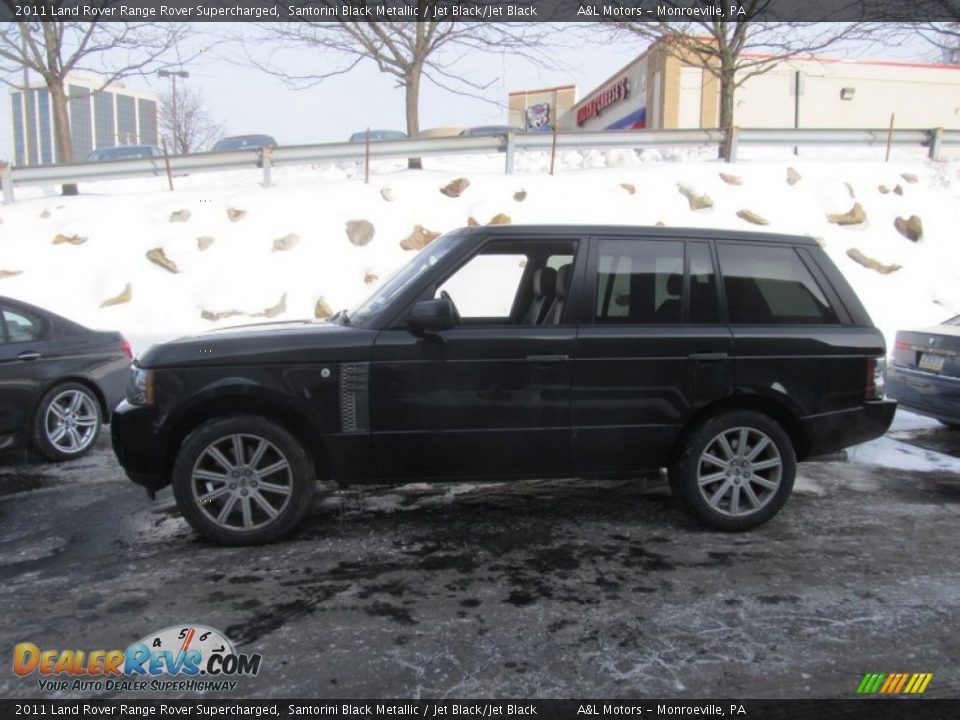 2011 Land Rover Range Rover Supercharged Santorini Black Metallic / Jet Black/Jet Black Photo #2