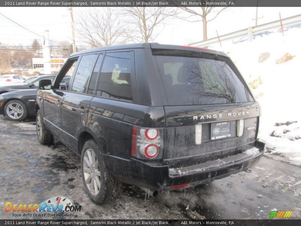 2011 Land Rover Range Rover Supercharged Santorini Black Metallic / Jet Black/Jet Black Photo #4