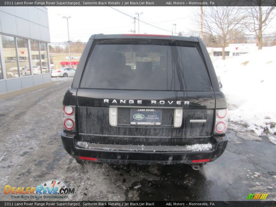 2011 Land Rover Range Rover Supercharged Santorini Black Metallic / Jet Black/Jet Black Photo #5