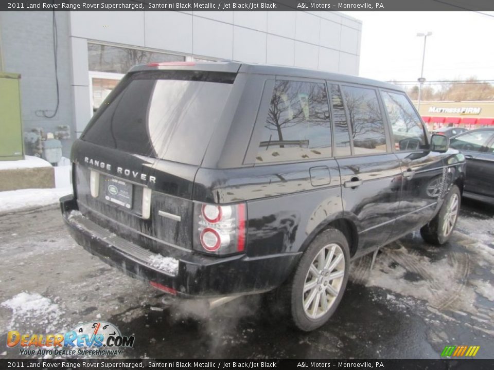 2011 Land Rover Range Rover Supercharged Santorini Black Metallic / Jet Black/Jet Black Photo #6