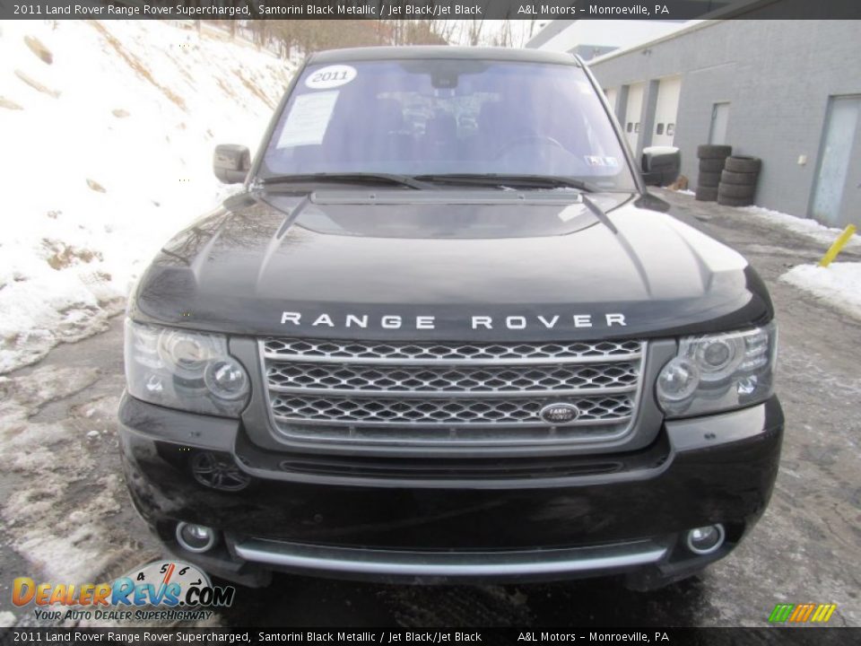 2011 Land Rover Range Rover Supercharged Santorini Black Metallic / Jet Black/Jet Black Photo #8